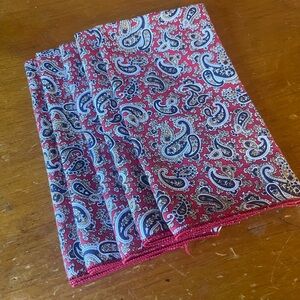 Paisley Patterned Fabric Napkins